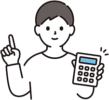 電卓を持つ人のアイコン